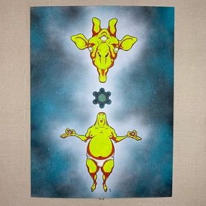 Giraffe Painting (blacklight reactive)